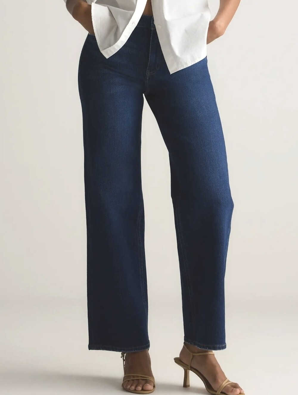 Quince Straight Leg Jeans in Deep Indigo Blue